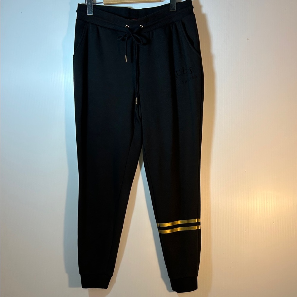 Guess Black sweat pants with Black Logo